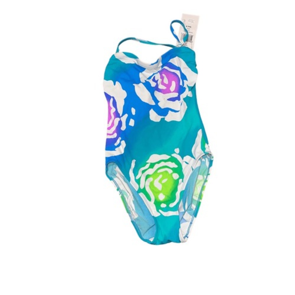 NEW WITH TAGS WOMEN Cazimi one piece swimsuit floral abstract print Deadstock si